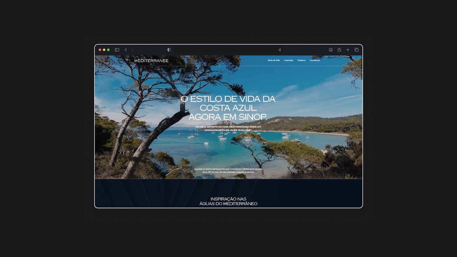 Landing page do empreendimento