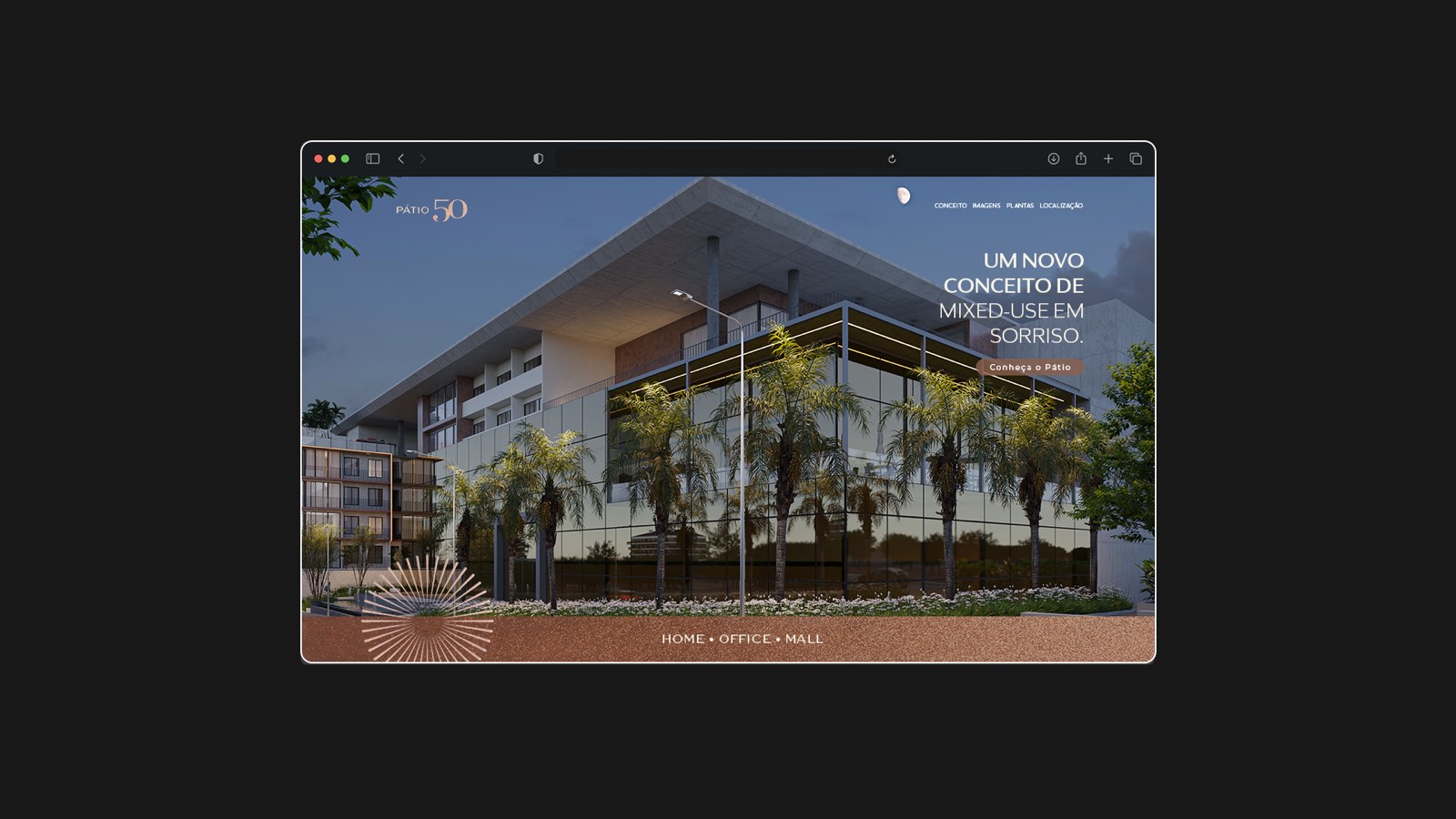 Landing page do empreendimento