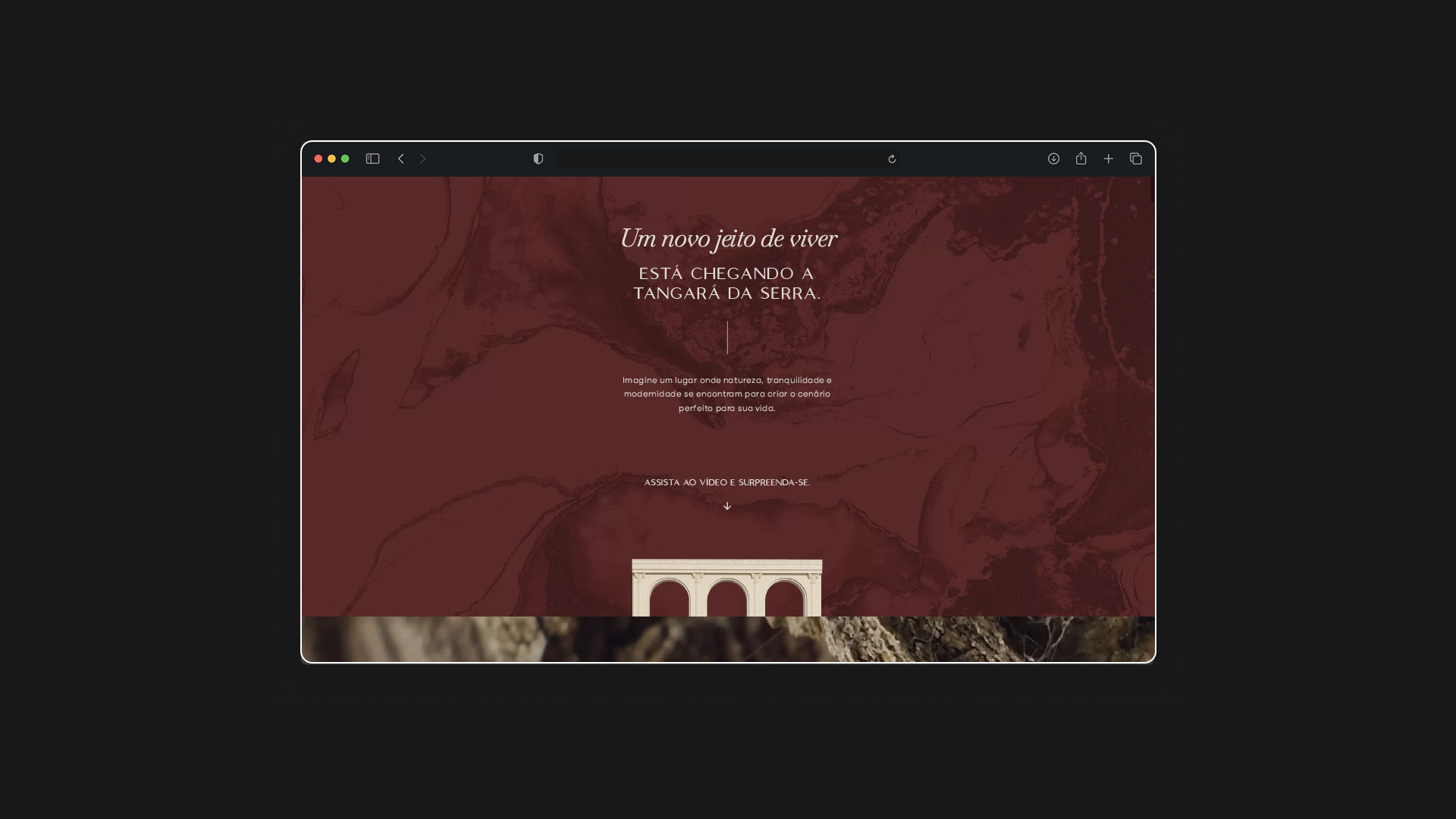 Landing page do empreendimento